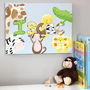 Personalised Jungle Pastel Name Canvas, thumbnail 2 of 12