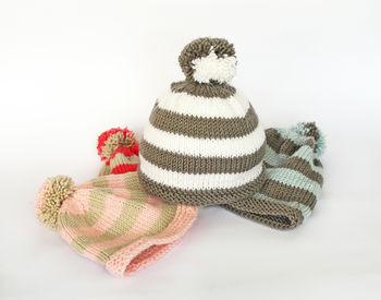 Baby Merino Bobble Hat Beginner Knitting Kit, 6 of 7