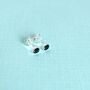 Sterling Silver Stud Birthstone December Earrings, thumbnail 2 of 4