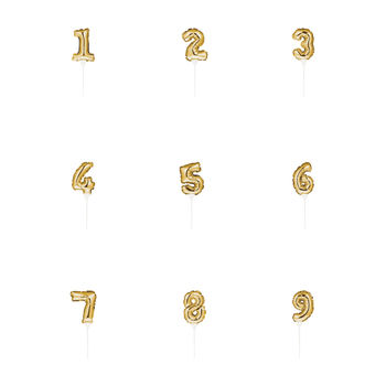 Gold Balloon Number Cake Topper, 2 of 2