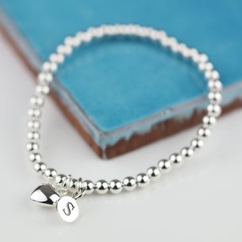 Personalised Silver Heart Friendship Bracelet, 3 of 6