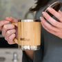 Personalised Reusable Sustainable Bamboo Mug With Lid, thumbnail 4 of 12
