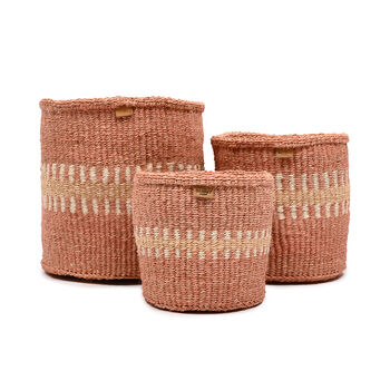 Huru: Sand Stripe Woven Storage Basket, 9 of 9
