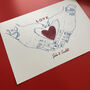 True Love Old School Tattoo Hand Heart Art Print, thumbnail 6 of 6