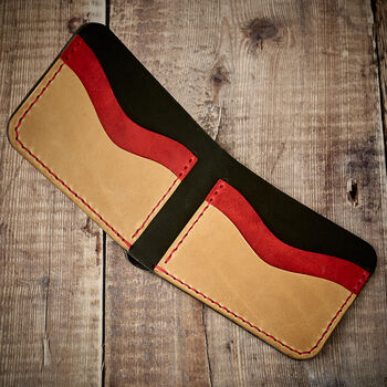 Personalised Bespoke Leather Mens Wallet Four Slots, 9 of 11