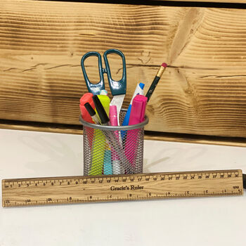 Personalised 30cm Oak Veneer Ruler Bookmark Gift, 4 of 4