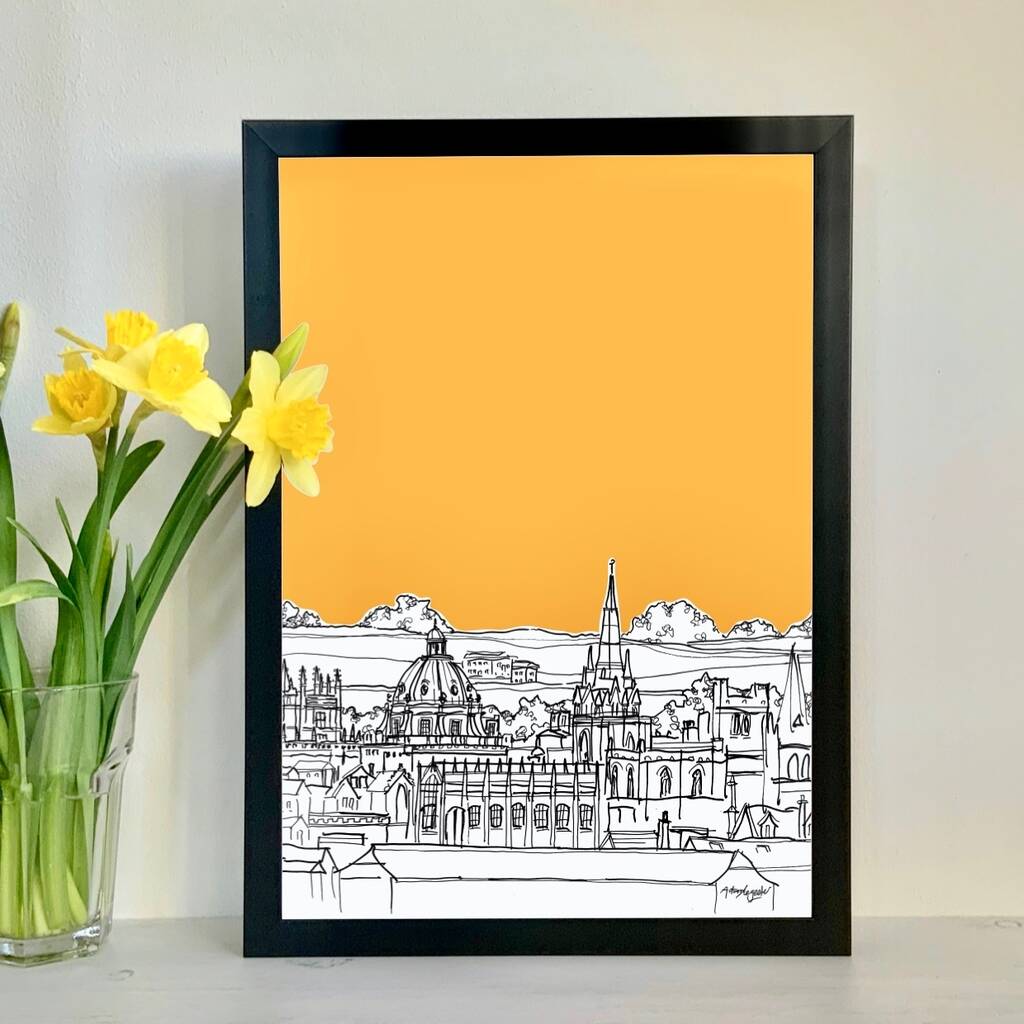Oxford Rooftops Art Print By Adam Regester Design