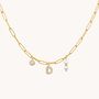 Charm Builder™ Gold Paperclip Chain Multi Charm Necklace, thumbnail 2 of 10