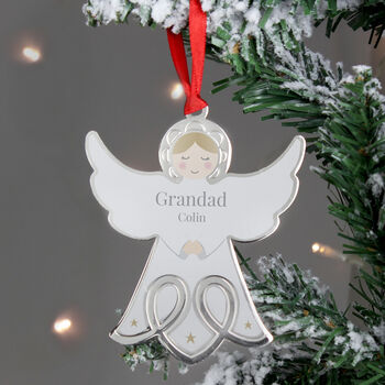 Personalised Memorial Angel Christmas Bauble, 3 of 3