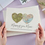 Personalised Map Hearts Mother's Day Card, thumbnail 1 of 10