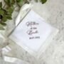 Personalised Mother Of The Bride Handkerchief, thumbnail 1 of 6