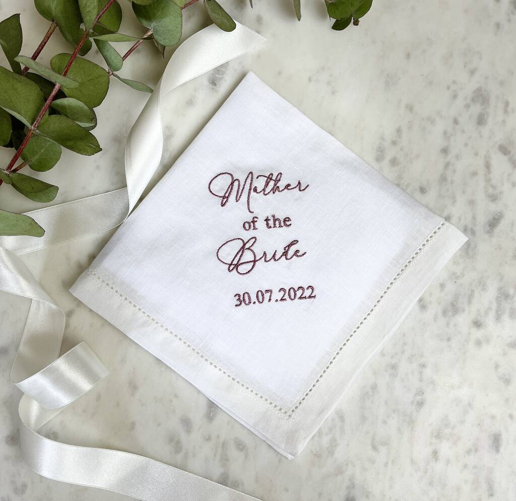 Personalised Mother Of The Bride Handkerchief, 1 of 6