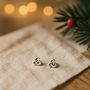 Tiny Sterling Silver Celtic Knot Stud Earrings, thumbnail 3 of 10