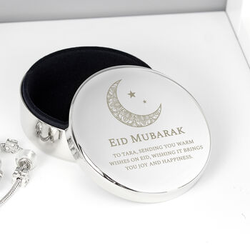 Personalised Eid And Ramadan Round Trinket Box, 3 of 5