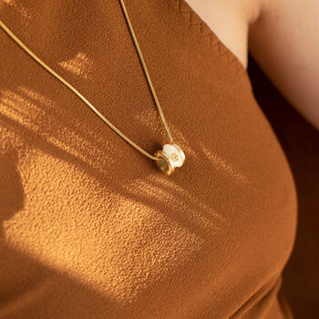 Initial Pendant And Chain In Gold Silver Or Rose Gold, 4 of 12