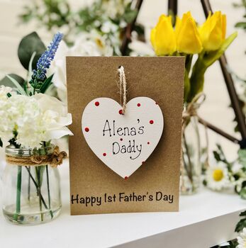 Personalised First Father's Day Name Keepsake Card, 3 of 3