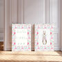 Hello Little One Pink Floral Nursery Art Print, thumbnail 4 of 4