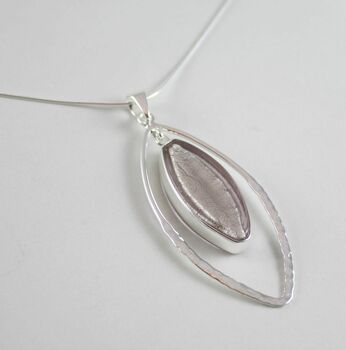 Handmade Sterling Silver Murano Glass Pendant, 7 of 10