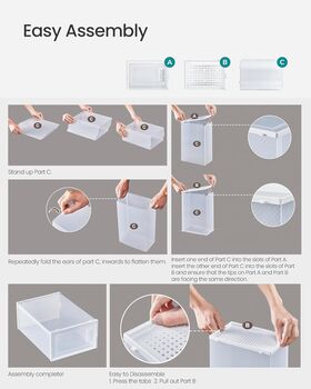 Eight White Stackable Shoe Boxes Storage Organisers, 6 of 6