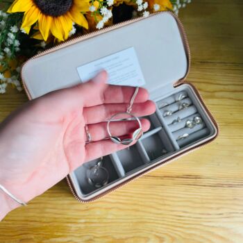 Geometric Leaf Pendant In Sterling Silver, 2 of 8