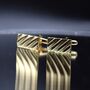 Gold Geometric Cufflinks 316 L Stainless Steel Minimal Design, thumbnail 6 of 6