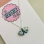 Moth Glitter Charm Necklace / Nature Inspired Gift / Forest Lover Gift / Cute Nature Accessories, thumbnail 5 of 9