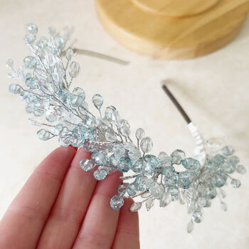 Pale Green Crystal Headband, 2 of 4