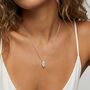 Gold Or Silver Women’s Marquise Stone Necklace, Valentine's Jewellery, thumbnail 1 of 5