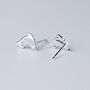 Sterling Silver Minimalist Dolphin Stud Earrings, thumbnail 4 of 6