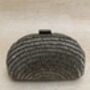 Gatsby Silver Grey Handcrafted Clutch, thumbnail 4 of 4