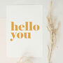 Pack Of Five Greetings Cards 'Hello You', thumbnail 3 of 7