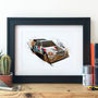 Peugeot 205 Group B Rally Car Illustration, thumbnail 1 of 4