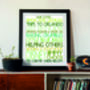 Personalised 'Favourite Things' Framed Print: Greens, thumbnail 6 of 6