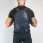 Personalised Navy Leather Classic Backpack/Rucksack, thumbnail 1 of 10