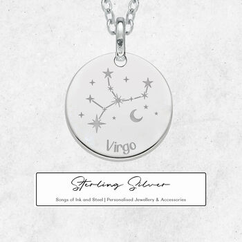 Personalised Virgo Constellation Necklace In Silver, 3 of 11