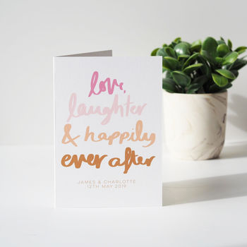 Happily Ever After Personalised Wedding Card, 4 of 4