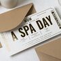 Personalised Spa Day Voucher For Mum Gold Foil, thumbnail 5 of 9