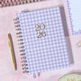 Personalised Luxury 2026 Weekly Diary| Planner| Lilac Gingham, thumbnail 2 of 11
