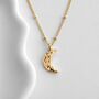 Waterproof Gold Crescent Moon Necklace, thumbnail 1 of 5