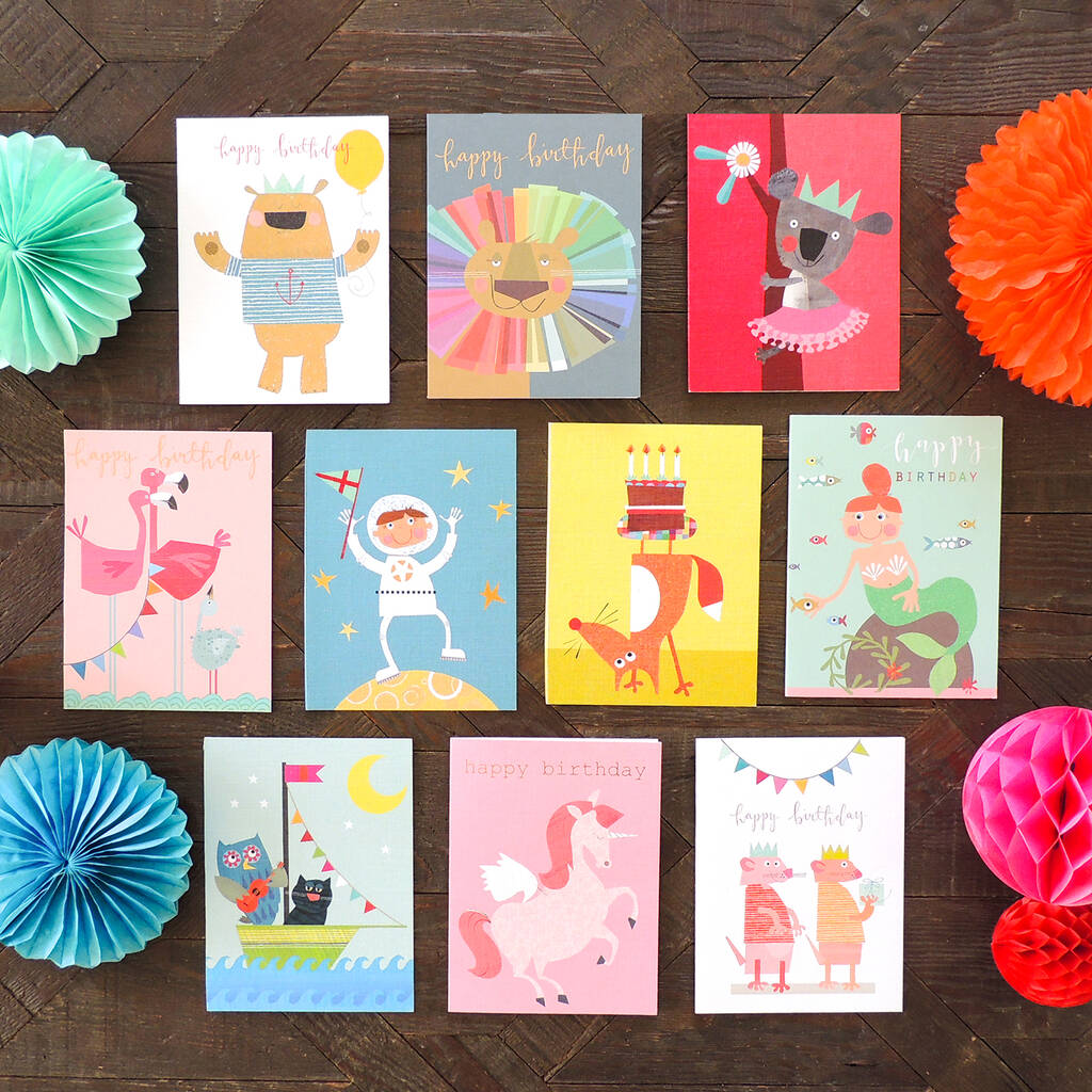 Mini Mixed Childrens' Greetings Cards Pack By Kali Stileman Publishing ...