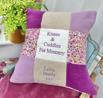 Kisses And Cuddles For Mummy Cushion, 5 of 6