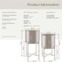 Plant Stand Pot Indoor Outdoor Metal Stands Set Of Two, thumbnail 9 of 12