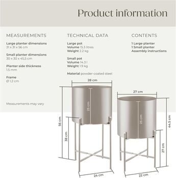 Plant Stand Pot Indoor Outdoor Metal Stands Set Of Two, 9 of 12