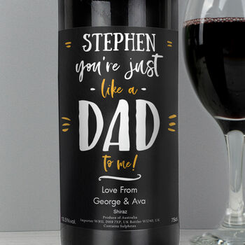 Personalised Like A Dad To Me Red Wine, 4 of 4