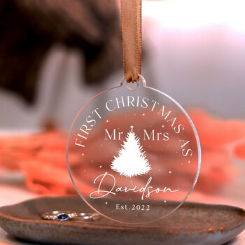 Personalised First Christmas Married 2022 Bauble, 10 of 11