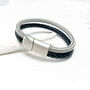 Stainless Steel And Leather Rope Mens Bracelet, thumbnail 1 of 12