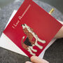 Beagle Dog Valentines Card I Love Aroooooooooo, thumbnail 4 of 4