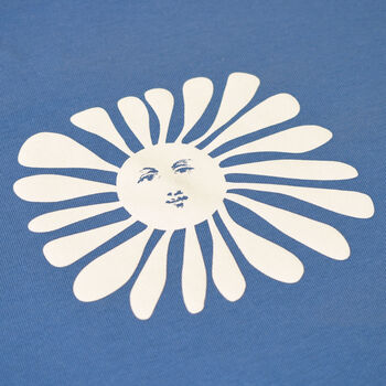 Sol Sun Emoji Blue Organic T Shirt, 3 of 5