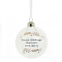 Personalised Gold Wreath Glass Bauble Decoration, thumbnail 4 of 4