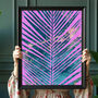 Alcohol Ink Tropical Palm Leaf Custom Colour Art Print, thumbnail 5 of 8